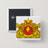 Myanmar wapenstilstand vierkante button 5,1 cm (Voorkant /achterkant)