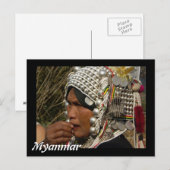 Myanmar womoman postcard briefkaart (Voorkant / Achterkant)