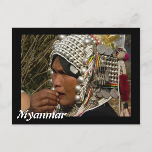 Myanmar womoman postcard briefkaart