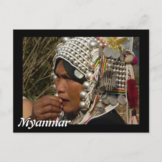 Myanmar womoman postcard briefkaart (Voorkant)