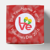 Myanmarese vlag Hart Rode LIEFDE Bedankdoosjes (Bovenkant)