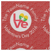 Myanmarese vlag Hart Rode LIEFDE Stof (Close Up)