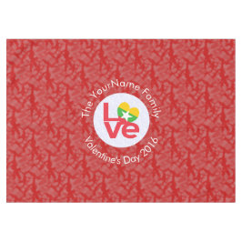 Myanmarese vlag Hart Rode LIEFDE Tafelkleed
