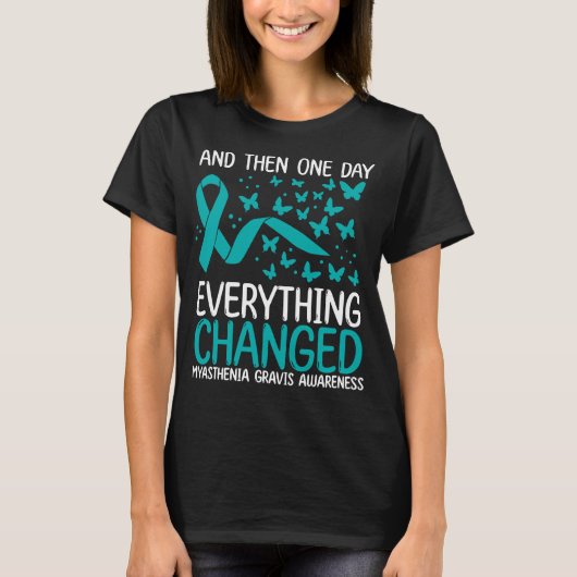 Myasthenia Garvis Awareness Ribbon Garvis Month T-shirt (Voorkant)