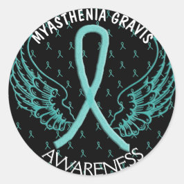 Myasthenia Gravis Angel Wings Warrior Sticker