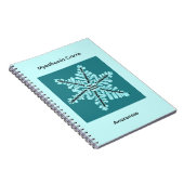 Myasthenia Gravis Awareness Blauwgroen Logo Notitieboek (Rechterzijde)