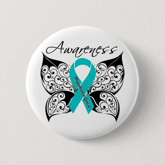 Myasthenia Gravis Awareness Butterfly Ronde Button 5,7 Cm (Voorkant)