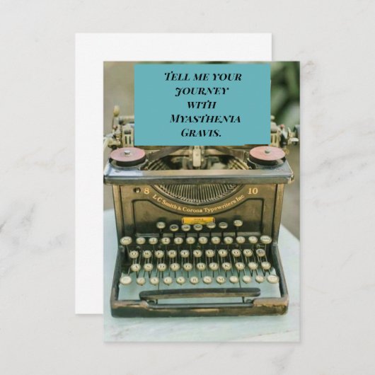 Myasthenia Gravis Awareness [D] Bedankkaart (Voorkant / Achterkant)