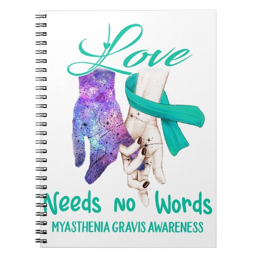 Myasthenia Gravis Awareness Love Needs No Words Notitieboek (Voorkant)