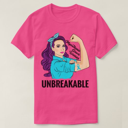 Myasthenia gravis Awareness MG Neuromusculaire zie T-shirt (Design voorkant)