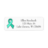 Myasthenia Gravis Awareness Ribbon Adres Etiket (Voorkant)