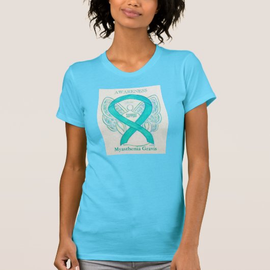 Myasthenia Gravis Awareness Ribbon Angel Shirt (Voorkant)
