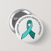 Myasthenia gravis awareness ribbon Button (Voorkant /achterkant)