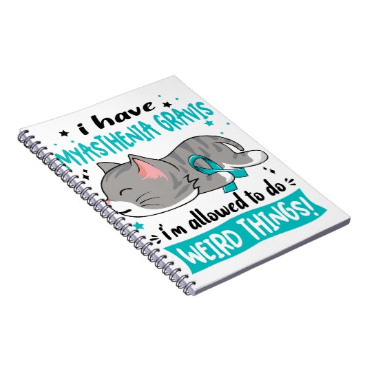 Myasthenia Gravis Awareness Ribbon Gifts Notitieboek (Rechterzijde)