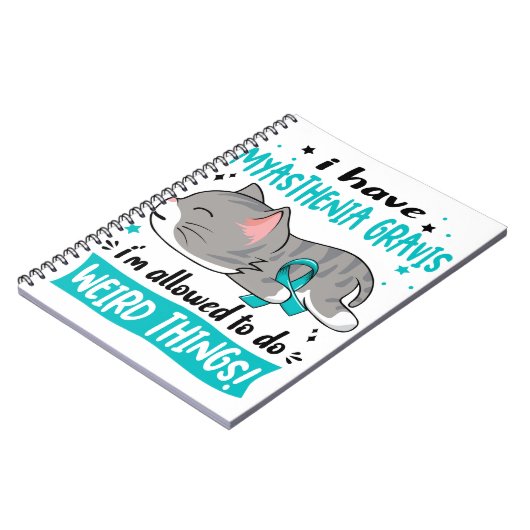 Myasthenia Gravis Awareness Ribbon Gifts Notitieboek (Linkerzijde)