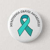 Myasthenia Gravis Awareness Ribbon Ronde Button 5,7 Cm (Voorkant)