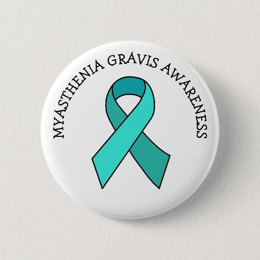 Myasthenia Gravis Awareness Ribbon Ronde Button 5,7 Cm (Voorkant)
