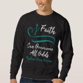 Myasthenia Gravis Awareness Teal Ribbon Christian  Trui (Voorkant)