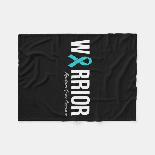 Myasthenia Gravis Bewustheid Blauwgroen lint Fleece Deken (Voorkant (Horizontaal))