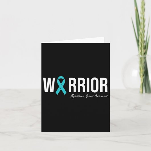 Myasthenia Gravis Bewustheid Blauwgroen lint Kaart (Voorkant)