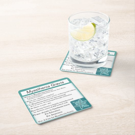 Myasthenia Gravis Bewustheid Kartonnen Onderzetters (Insitu)
