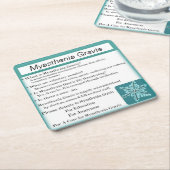 Myasthenia Gravis Bewustheid Kartonnen Onderzetters (Schuin)