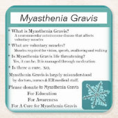 Myasthenia Gravis Bewustheid Kartonnen Onderzetters (Voorkant)