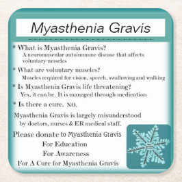 Myasthenia Gravis Bewustheid Kartonnen Onderzetters