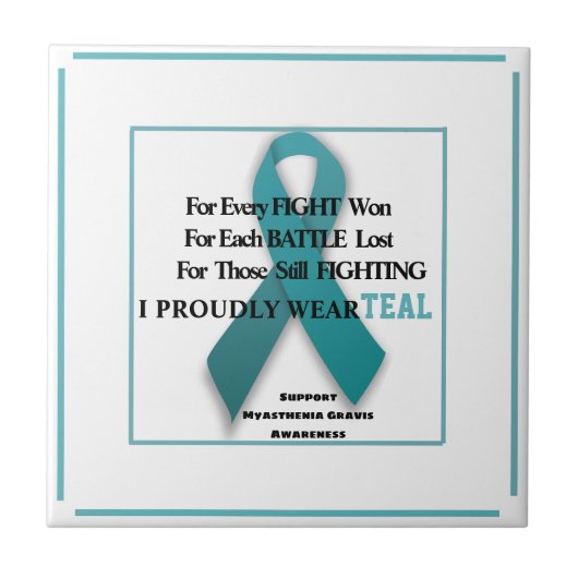 Myasthenia Gravis Bewustheid Tegeltje (Voorkant)