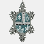 Myasthenia Gravis Bewustheid Tin Sneeuwvlok Ornament (Links)