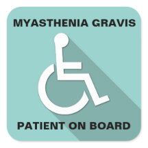 Myasthenia gravis-bewustzijnsstoornis STICKER