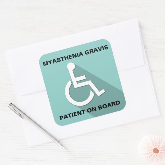 Myasthenia gravis-bewustzijnsstoornis STICKER (Envelop)