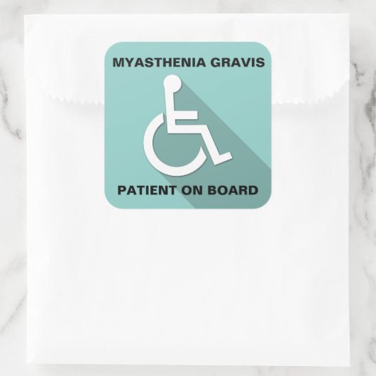 Myasthenia gravis-bewustzijnsstoornis STICKER (Tas)