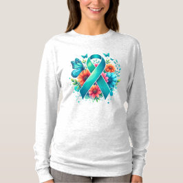 Myasthenia gravis Blauwgroen bewustzijnslint T-shirt