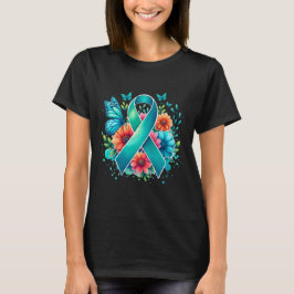 Myasthenia gravis Blauwgroen bewustzijnslint T-shirt