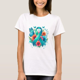Myasthenia gravis Blauwgroen bewustzijnslint T-shirt