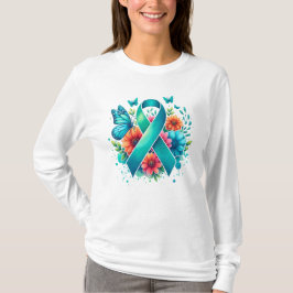 Myasthenia gravis Blauwgroen bewustzijnslint T-shirt