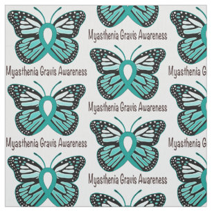 Myasthenia Gravis Blauwgroen Butterfly Awareness R Stof