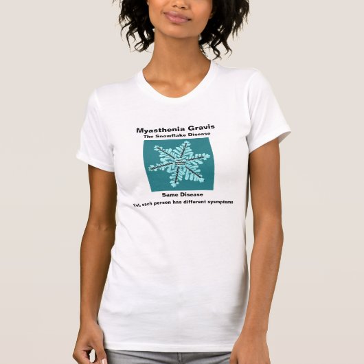 Myasthenia Gravis de Snowflake ziekte - T-shirt (Voorkant)