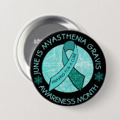 Myasthenia Gravis die bidt voor een kuur Ronde Button 7,6 Cm (Voorkant /achterkant)