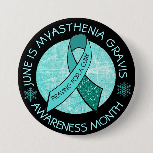 Myasthenia Gravis die bidt voor een kuur Ronde Button 7,6 Cm (Voorkant)
