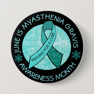 Myasthenia Gravis die bidt voor een kuur Ronde Button 7,6 Cm