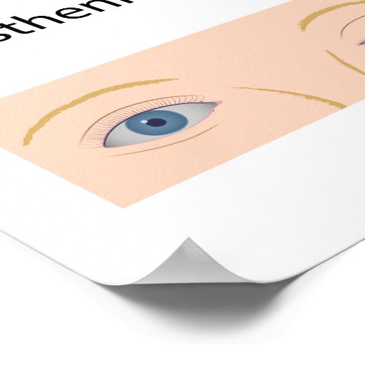 Myasthenia Gravis eye Poster (Hoek)