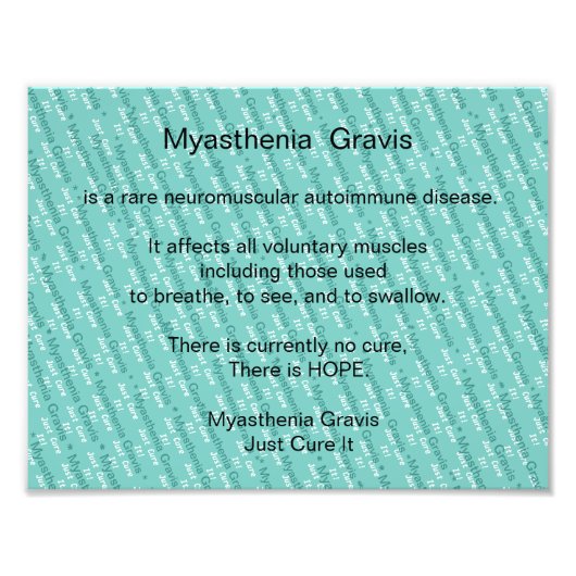 Myasthenia Gravis Foto Afdruk (Voorkant)