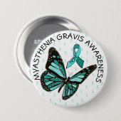 Myasthenia Gravis Hope Button Butterfly (Voorkant /achterkant)