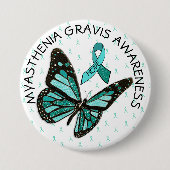Myasthenia Gravis Hope Button Butterfly (Voorkant)