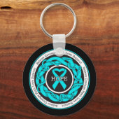 Myasthenia Gravis Hope Intertwind Ribbon Sleutelhanger (Voorkant)