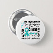 Myasthenia Gravis I Draag Blauwgroen lintverdeling Ronde Button 5,7 Cm (Voorkant /achterkant)