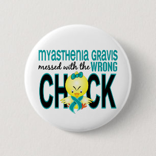Myasthenia Gravis met een verkeerde meid Ronde Button 5,7 Cm