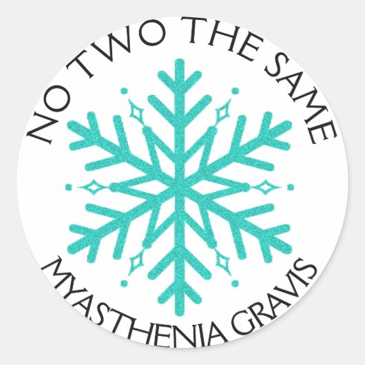 Myasthenia Gravis No 2 dezelfde sneeuwvlok sticker (Voorkant)